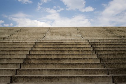 And she's climbing the stairway...to heaven.